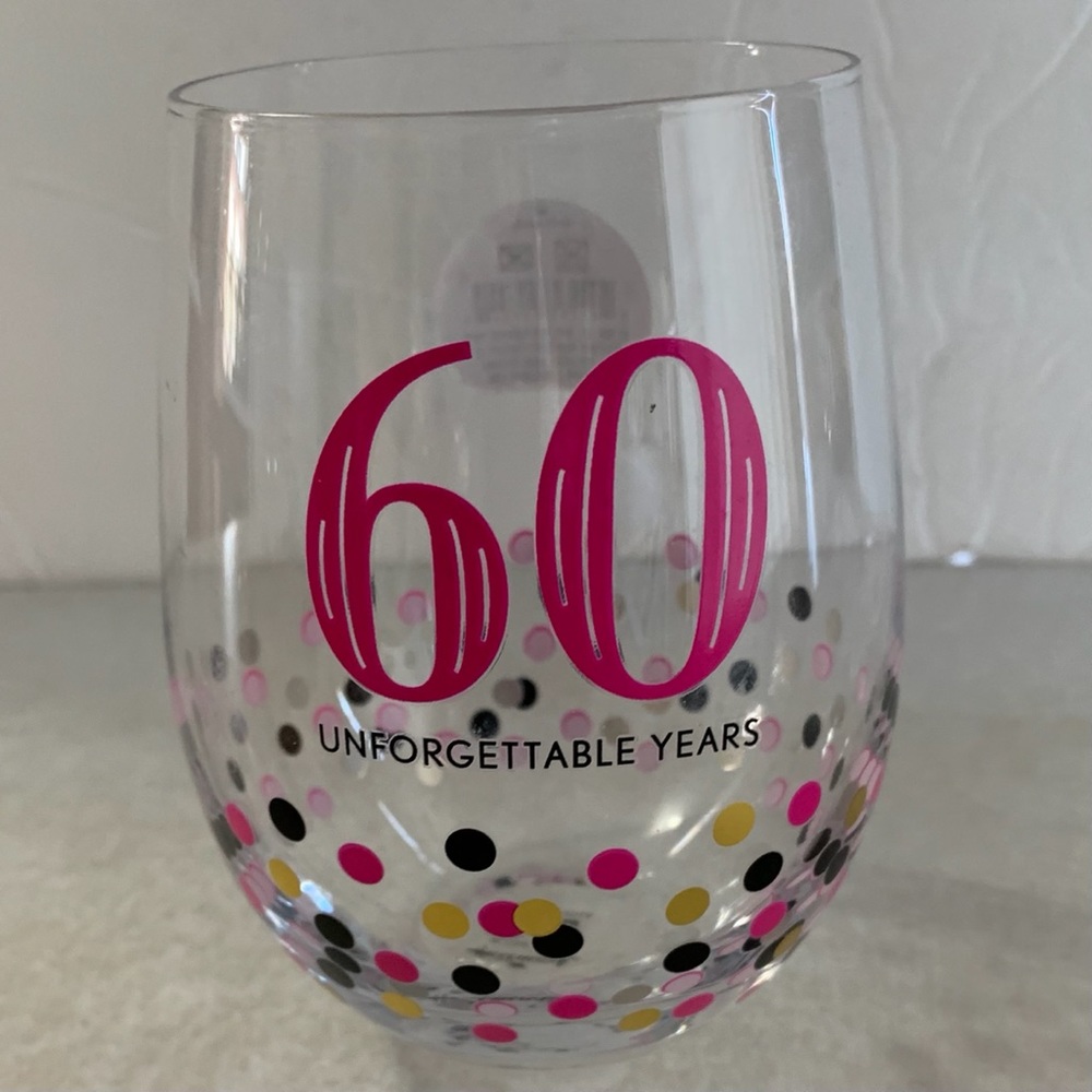 🍷 Hallmark 60 Stemless Wine Glass🍷